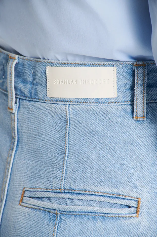 Trousers Women Scanlan Theodore DENIM DRAPE LEG JEAN LIGHTINDIGO1175 Trousers Women Scanlan Theodore DENIM DRAPE LEG JEAN LIGHTINDIGO1175