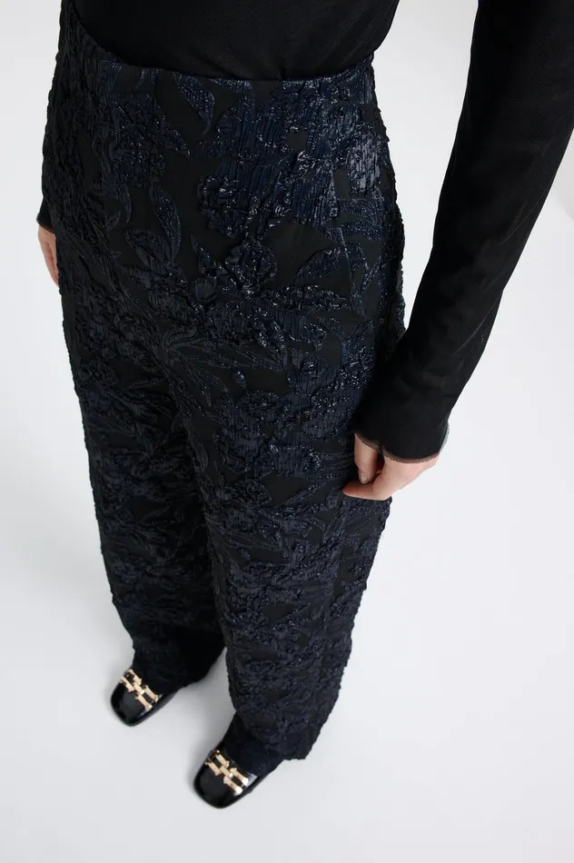 Trousers Women Scanlan Theodore FRENCH JACQUARD TROUSER BLACK Trousers Women Scanlan Theodore FRENCH JACQUARD TROUSER BLACK