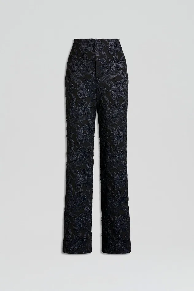 Trousers Women Scanlan Theodore FRENCH JACQUARD TROUSER BLACK Trousers Women Scanlan Theodore FRENCH JACQUARD TROUSER BLACK