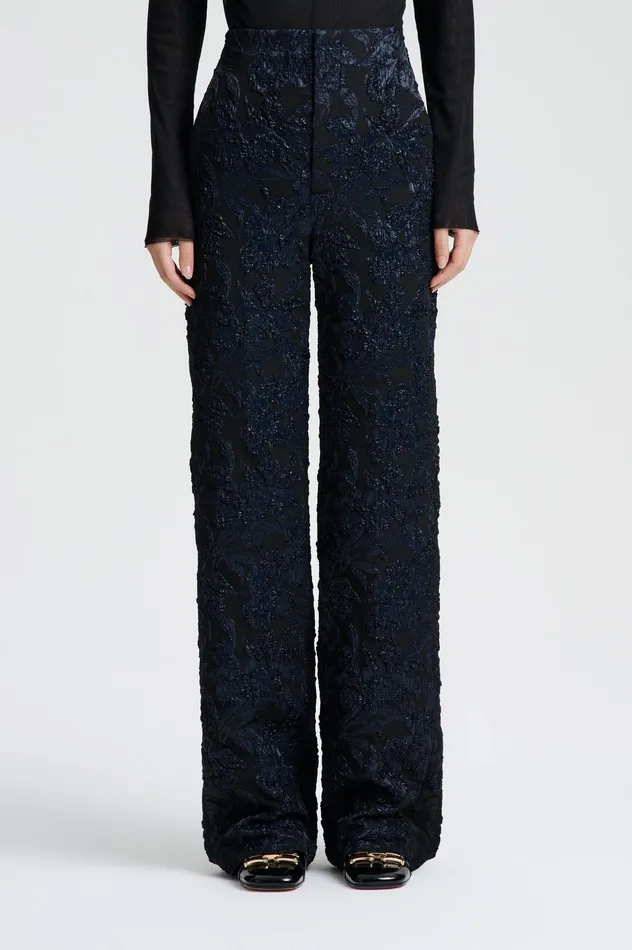 Trousers Women Scanlan Theodore FRENCH JACQUARD TROUSER BLACK Trousers Women Scanlan Theodore FRENCH JACQUARD TROUSER BLACK