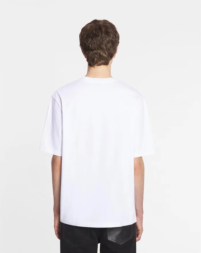 Unisex Printed Tshirt Optic White Men Lanvin Tshirts and Polos