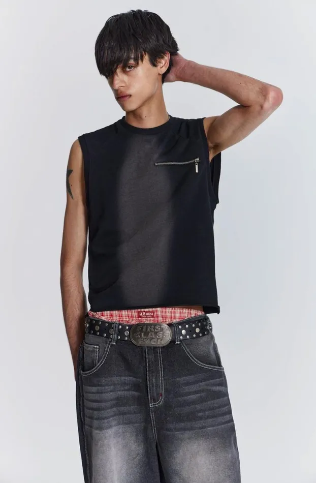 Vests Men Jaded London Shade Loopback Tank