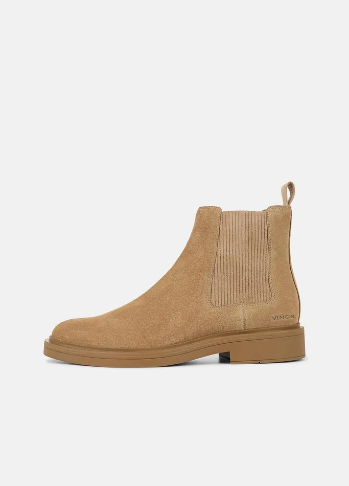 Vince Boots Men Erik Suede Chelsea Boot New Camel
