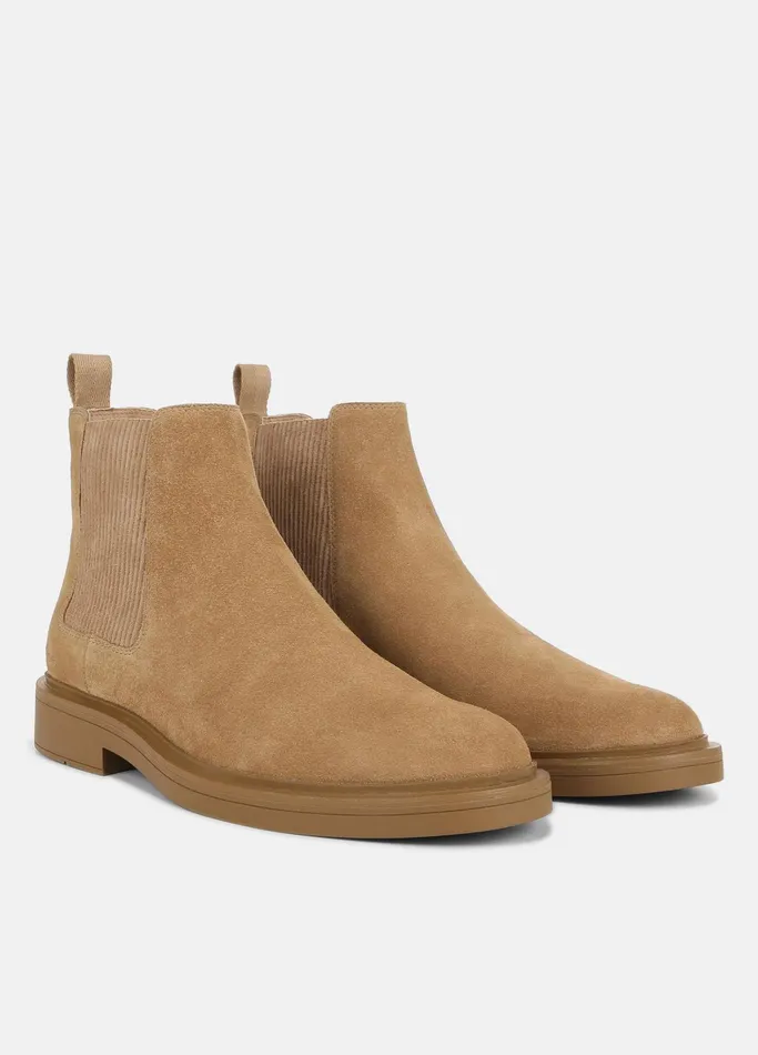 Vince Boots Men Erik Suede Chelsea Boot New Camel