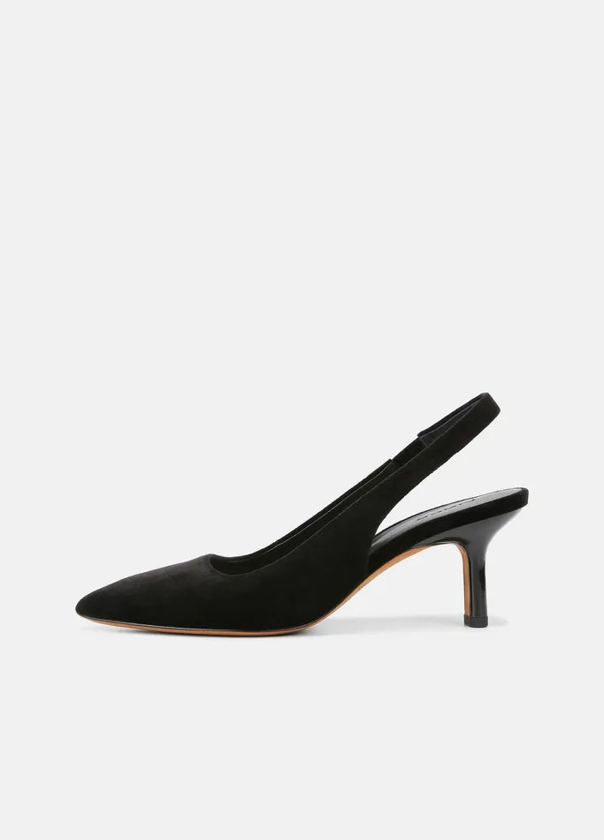 Vince Heels Women Patrice Velvet Slingback Heel Black