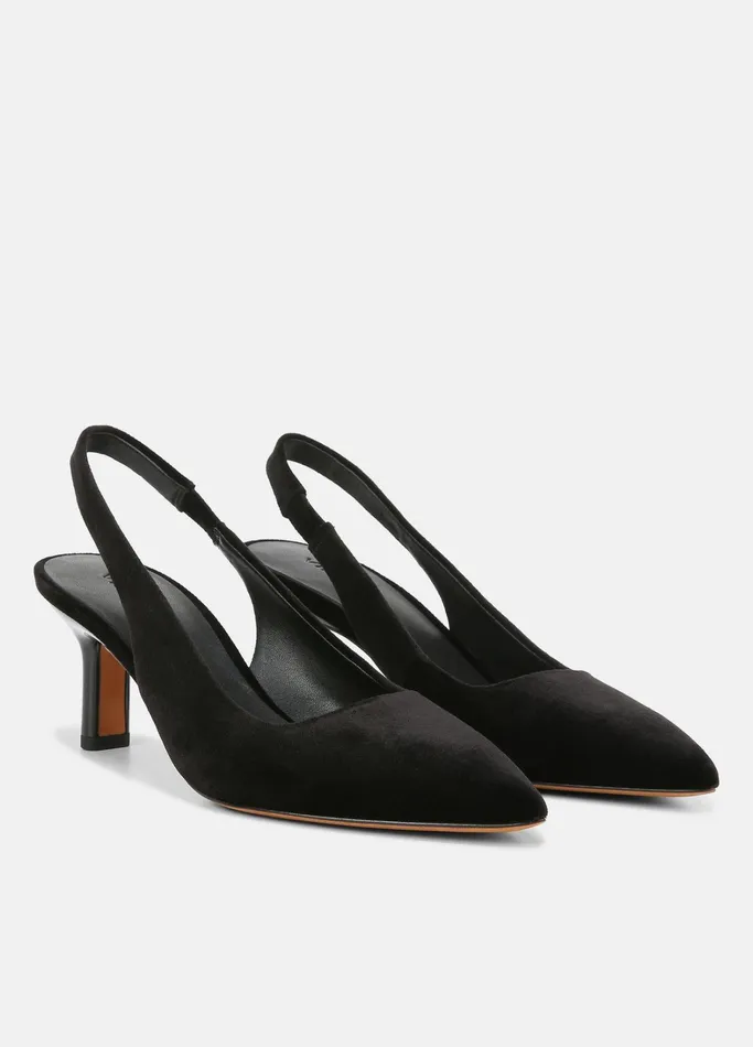 Vince Heels Women Patrice Velvet Slingback Heel Black