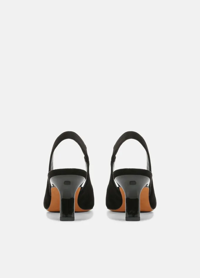Vince Heels Women Patrice Velvet Slingback Heel Black