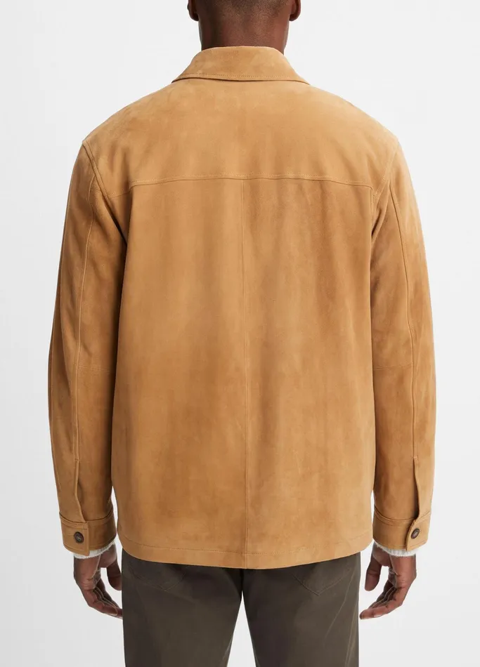 Vince Jackets and Outerwear Men Suede Chore Jacket Camel