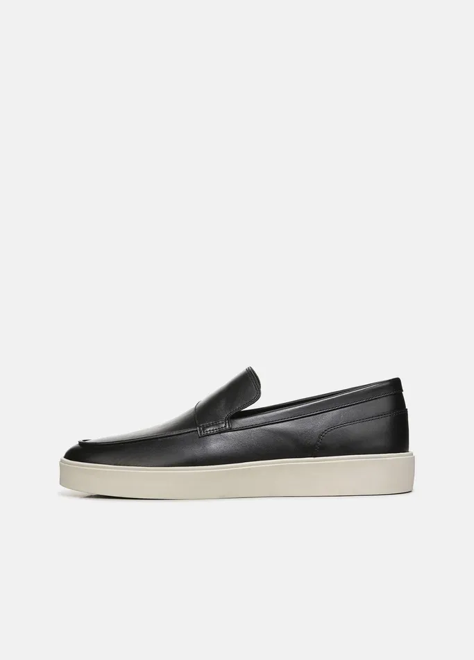 Vince Loafers and LaceUps Men Toren Leather Loafer Black
