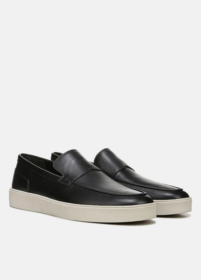 Vince Loafers and LaceUps Men Toren Leather Loafer Black