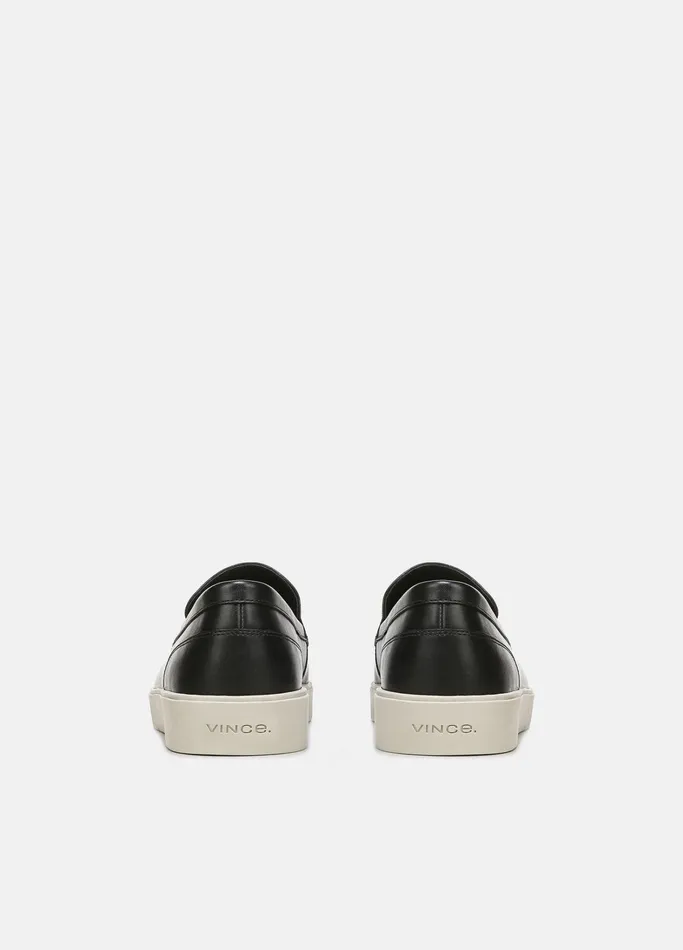 Vince Loafers and LaceUps Men Toren Leather Loafer Black