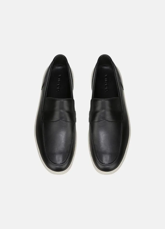 Vince Loafers and LaceUps Men Toren Leather Loafer Black