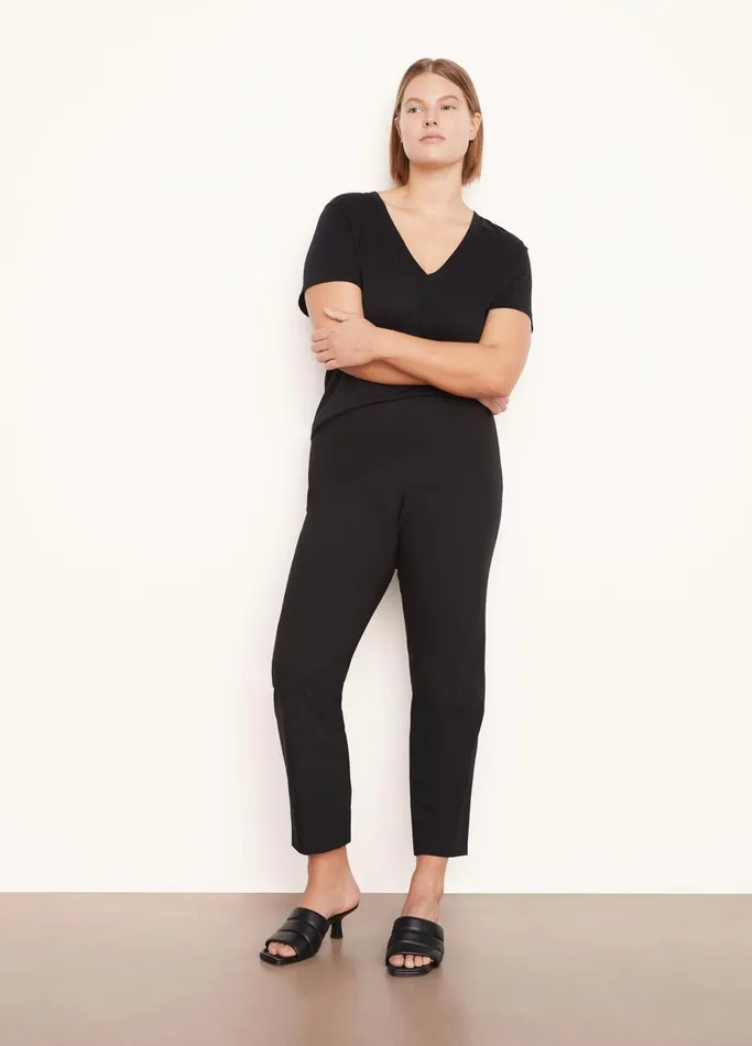 Vince Pants and Shorts Women Stitch Front Seam Legging Black