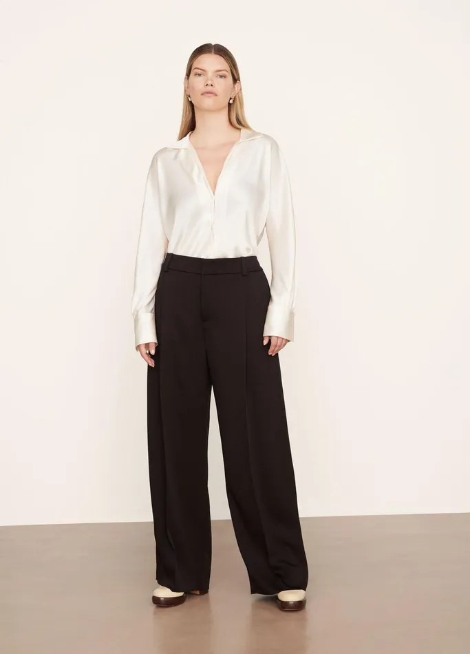 Vince Pants and Shorts Women Tailored WideLeg Trouser Black