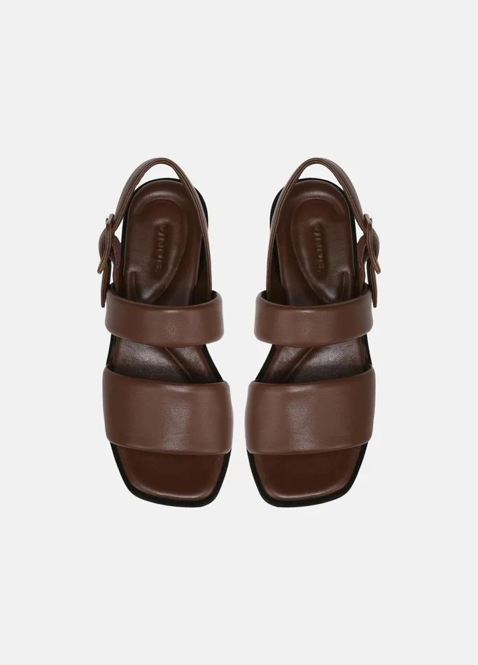 Vince Sandals Women Bowie Leather LugSole Slingback Sandal Redwood