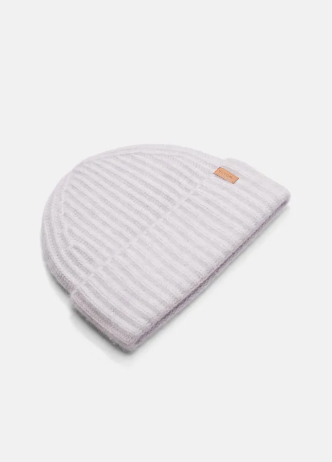 Vince Scarves Hats and Gloves Women Plush Cashmere Chunky Knit Hat Grey