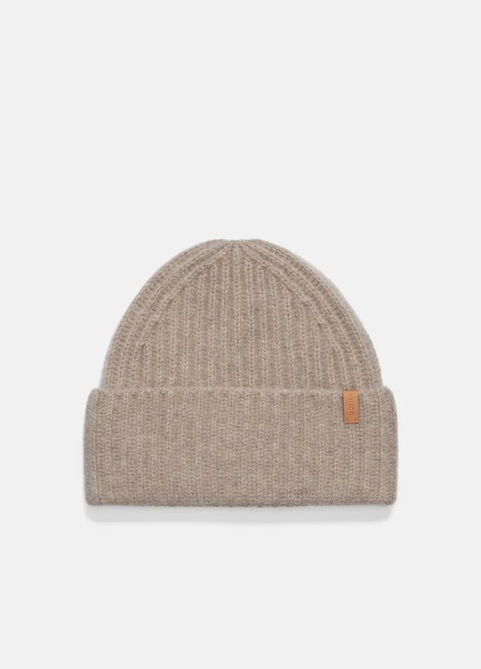 Vince Scarves Hats and Gloves Women Plush Cashmere Chunky Knit Hat Heather Hazel