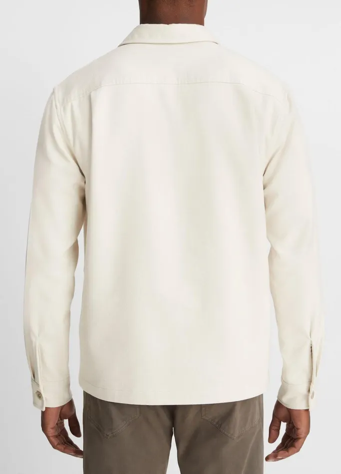 Vince Shirts Men DoubleFace Workwear Shirt Bonelight Taupe