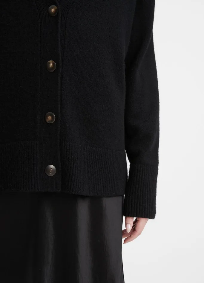 Vince Sweaters Women Wool And Cashmere Weekend Cardigan Black