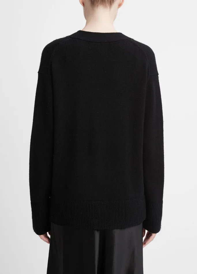 Vince Sweaters Women Wool And Cashmere Weekend Cardigan Black