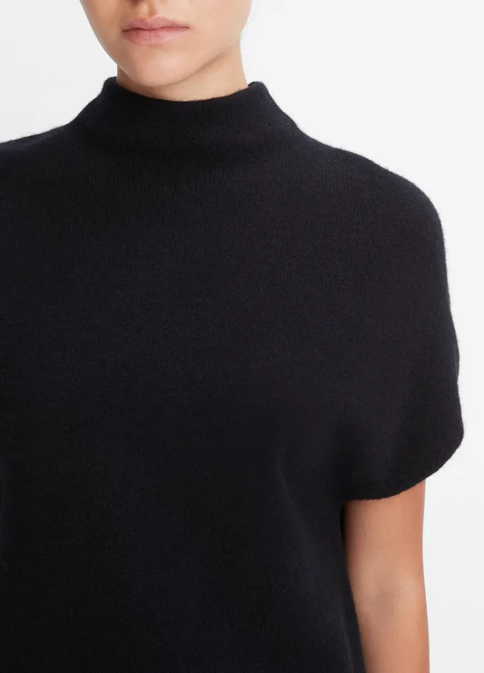 Vince Sweaters Women WoolCashmere Mock Neck Popover Black