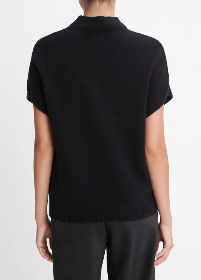 Vince Sweaters Women WoolCashmere Mock Neck Popover Black