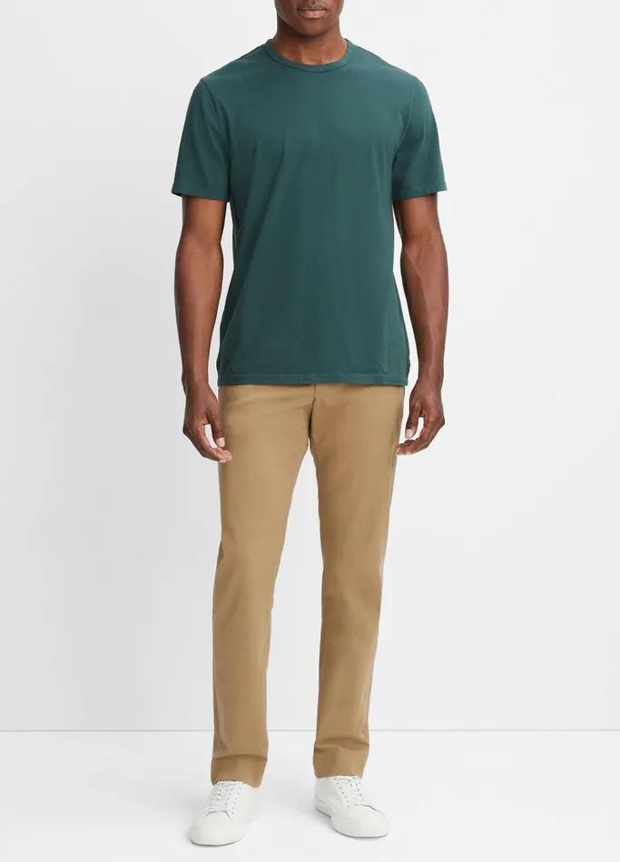 Vince TShirts and Polos Men Garment Dye ShortSleeve Crew Neck TShirt Washed Deep Teal