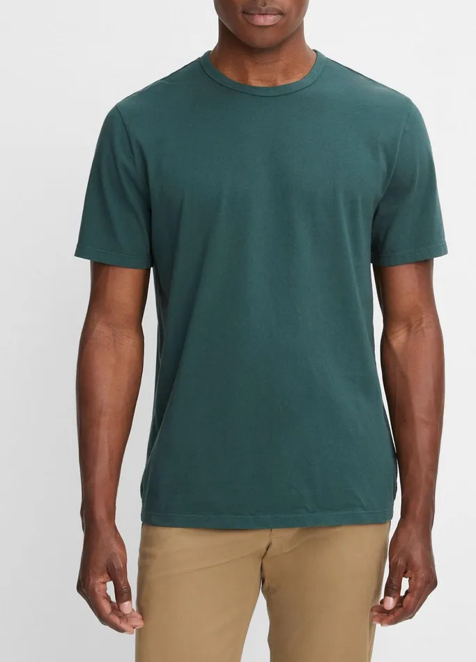 Vince TShirts and Polos Men Garment Dye ShortSleeve Crew Neck TShirt Washed Deep Teal