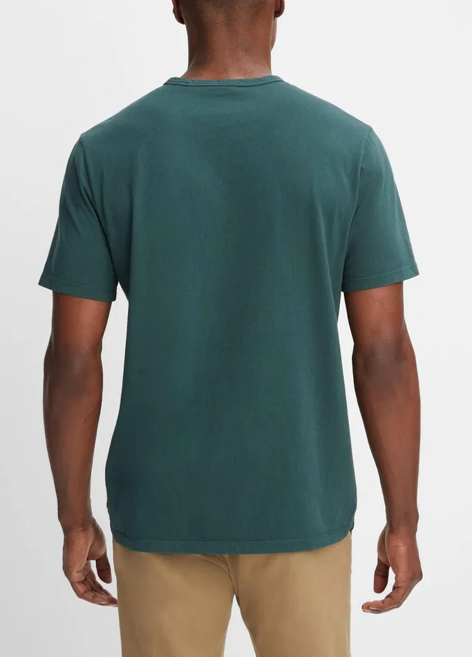 Vince TShirts and Polos Men Garment Dye ShortSleeve Crew Neck TShirt Washed Deep Teal