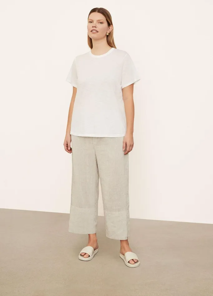 Vince TShirts Women Short Sleeve Relaxed TShirt Optic White