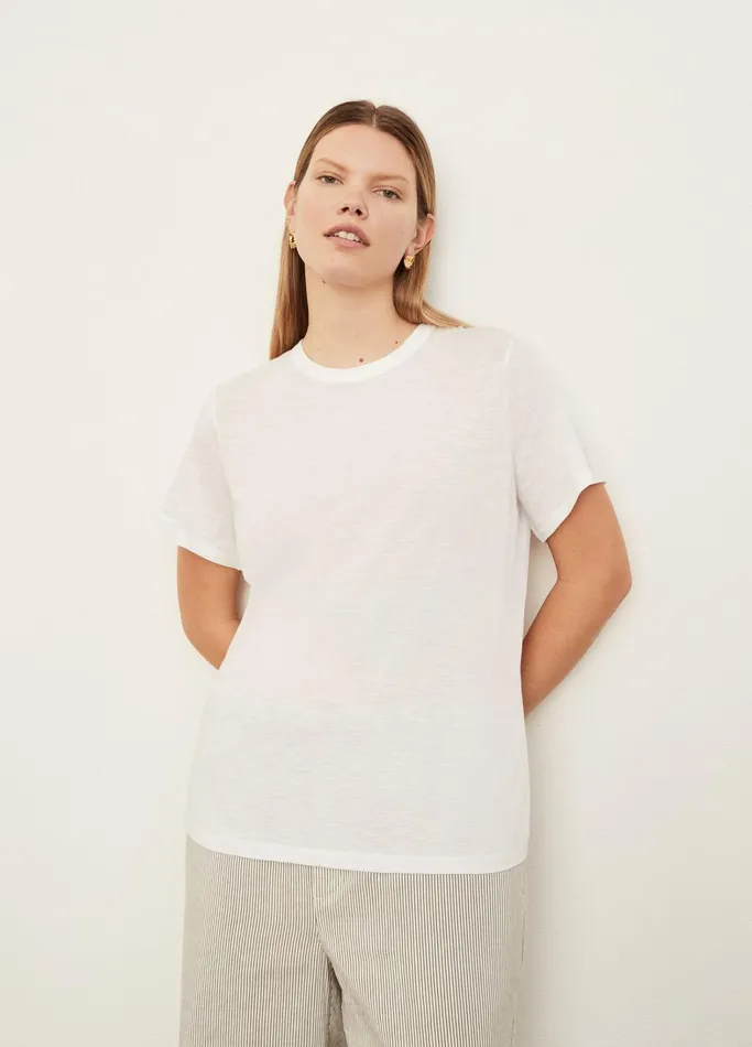 Vince TShirts Women Short Sleeve Relaxed TShirt Optic White