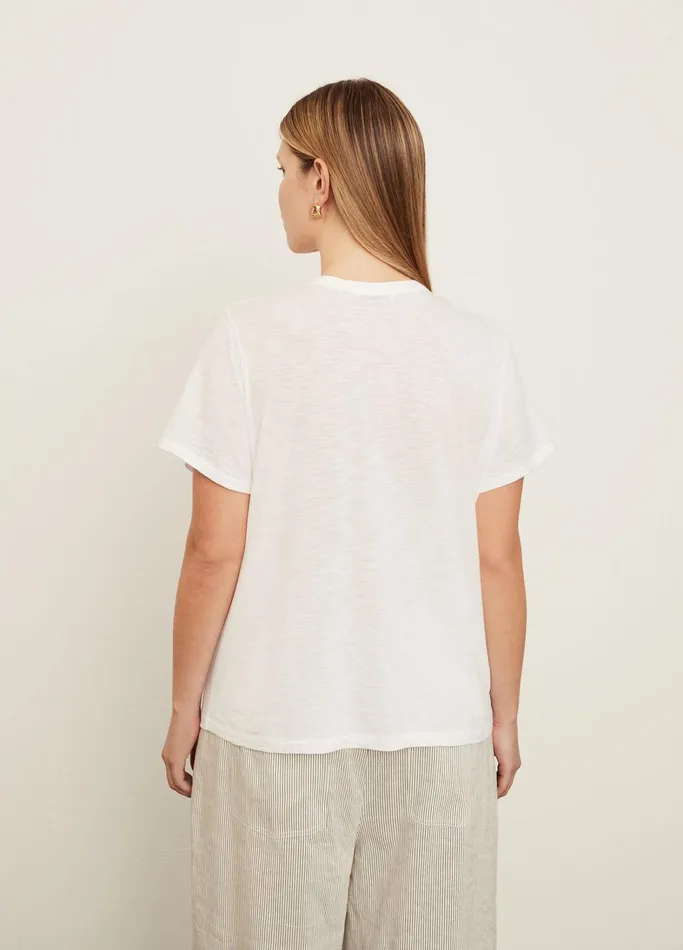 Vince TShirts Women Short Sleeve Relaxed TShirt Optic White