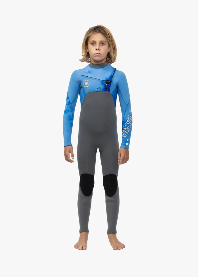 Vissla 7 Seas Boys 43 Full Chest Zip Wetsuit Tie Dye Youth Wetsuits