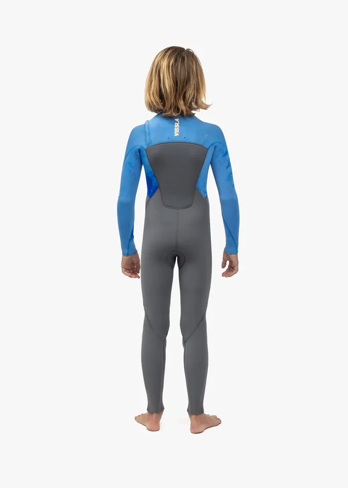 Vissla 7 Seas Boys 43 Full Chest Zip Wetsuit Tie Dye Youth Wetsuits