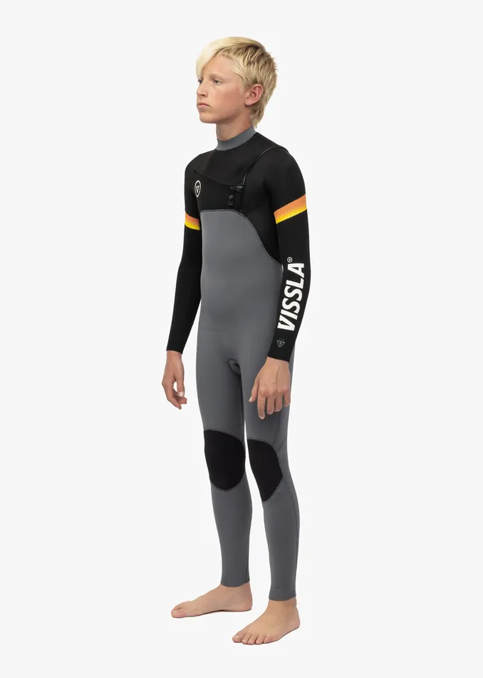 Vissla 7 Seas Boys Raditude 32 Full Chest Zip Wetsuit Gunmetal Youth Wetsuits Vissla 7 Seas Boys Raditude 32 Full Chest Zip Wetsuit Gunmetal Youth Wetsuits