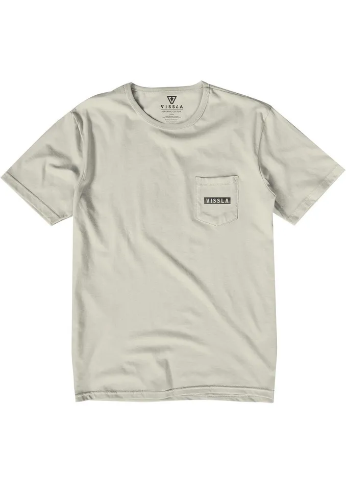 Vissla Blockhead Organic Tee Bone Men Premium Tees