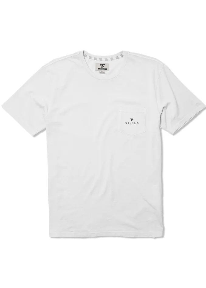 Vissla Premium Tees Men Hula Hips Ss Pkt Tee White Vissla Premium Tees Men Hula Hips Ss Pkt Tee White