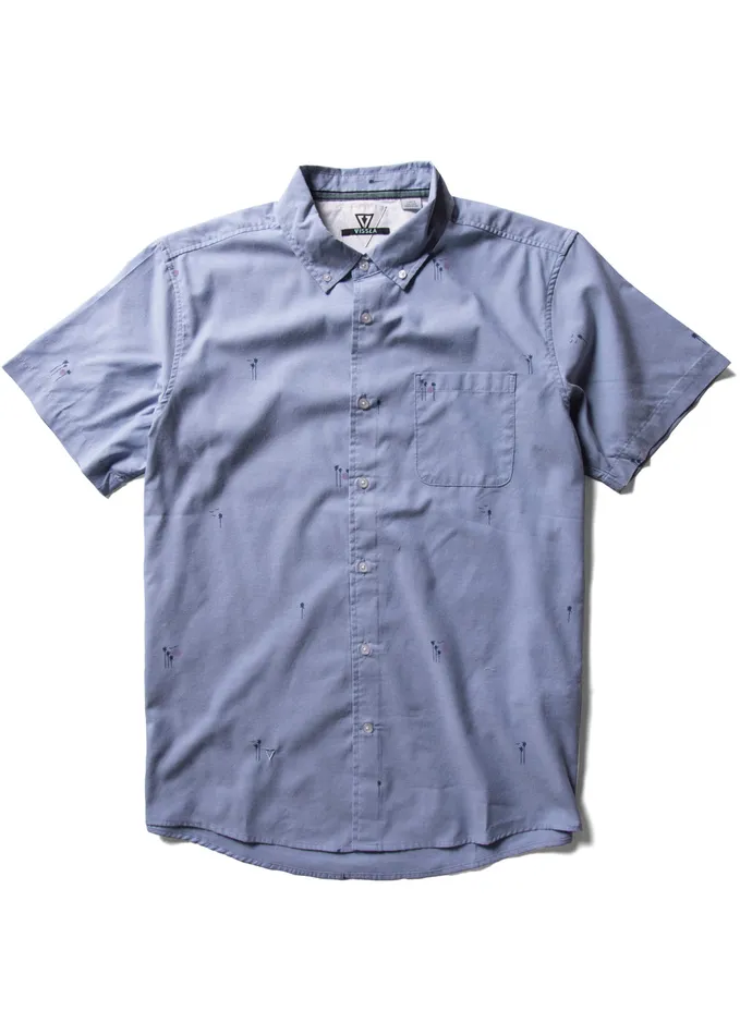 Vissla Shirts and Flannels Men Palm Away Eco Ss Shirt Faded Denim