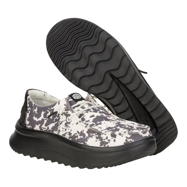Wendy Peak Cow Apparel Platforms heydude