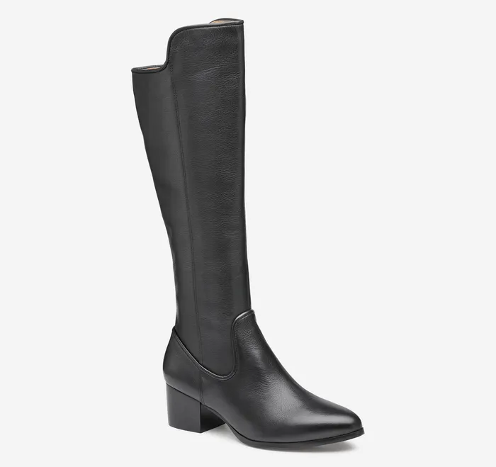 Women8217s Shoes Johnston and Murphy Women Trista Rider Boot Black Calfskin