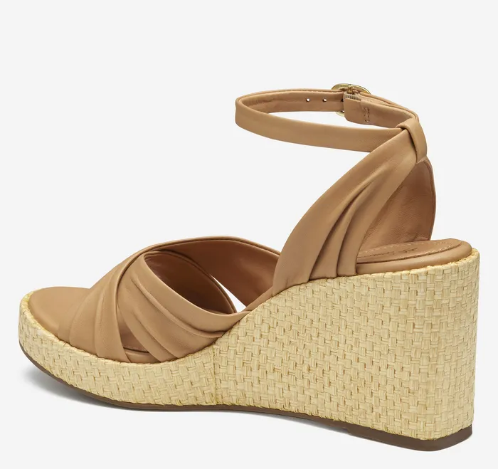 Women8217s Shoes Women Marcia CrossBand Sandal Tan Glove Leather Johnston and Murphy
