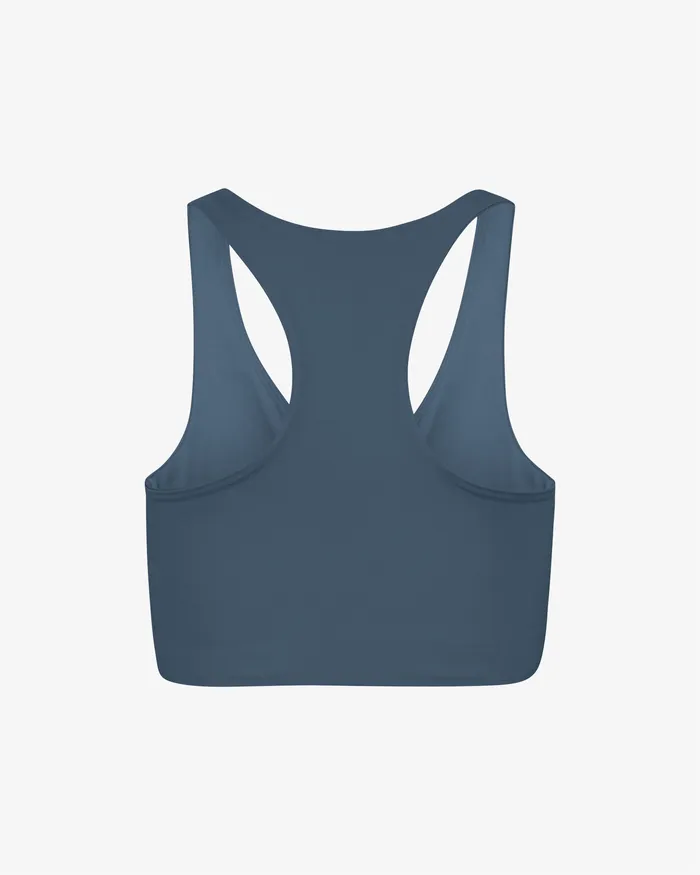 Women Active Cropped Bra 8211 Petrol Blue Sports Bras Colorfulstandard