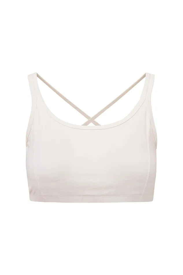 Women Active LoveShackFancy Aiden Bow Print Sports Bra Cloud Dancer