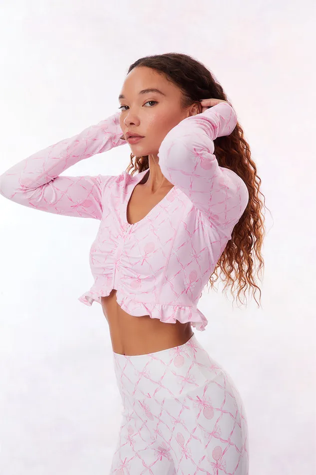 Women Active LoveShackFancy Medway ZipUp Active Jacket Candy Lipstick