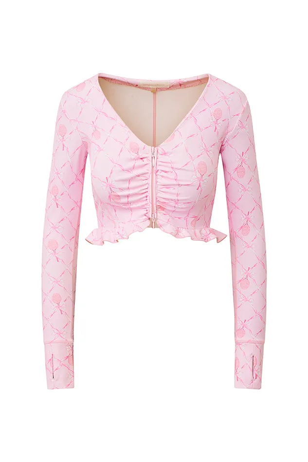 Women Active LoveShackFancy Medway ZipUp Active Jacket Candy Lipstick