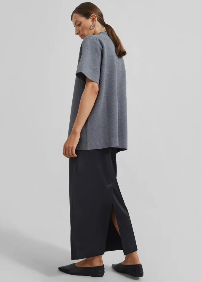 Women Adriana Midi Skirt 8211 Black The Frankie Shop Bottoms