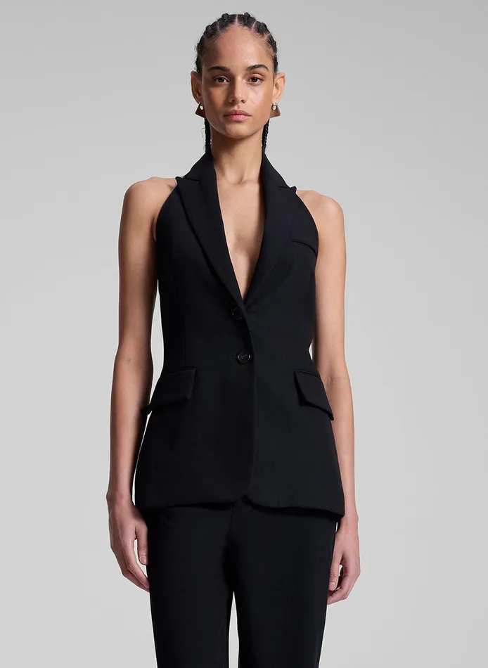 Women Alexa Tailored Vest Black ALC Tops