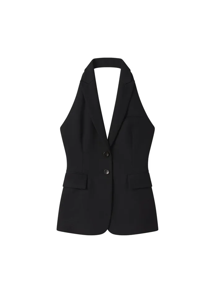 Women Alexa Tailored Vest Black ALC Tops