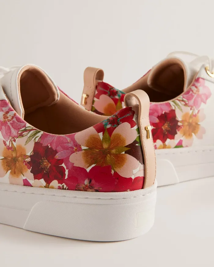 Women ALISSN 8211 Floral Detail Leather Trainers White Ted Baker Trainers Women ALISSN 8211 Floral Detail Leather Trainers White Ted Baker Trainers