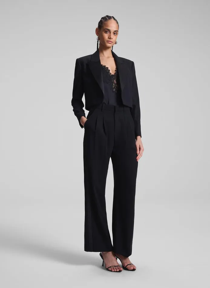 Women Anderson Cropped Tux Jacket Blackblack ALC Jackets and Coats